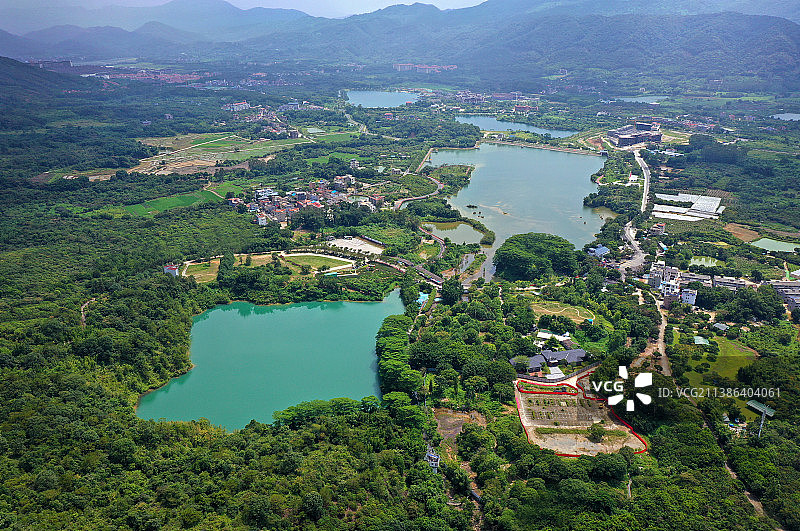 广东省广州市增城区派潭镇白水寨风景名胜景区航拍图片素材