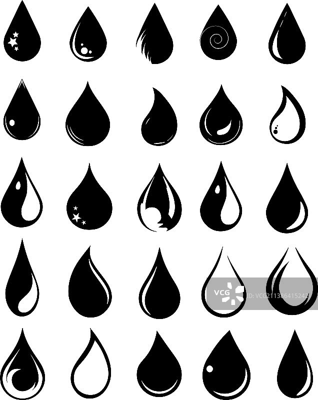 水滴合集图片素材