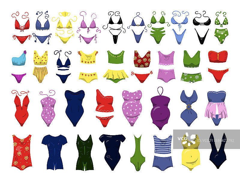 女士泳装和比基尼图片素材