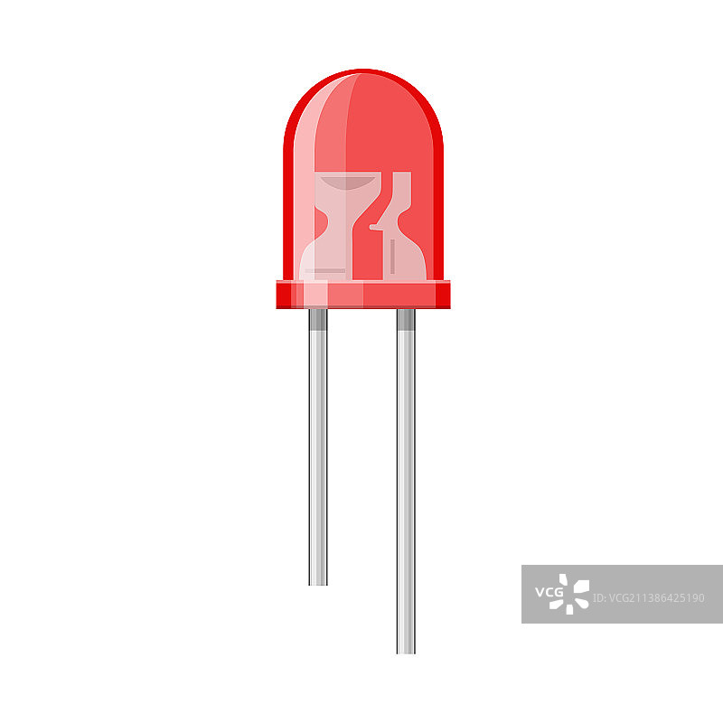白色背景上的发光二极管图标图片素材