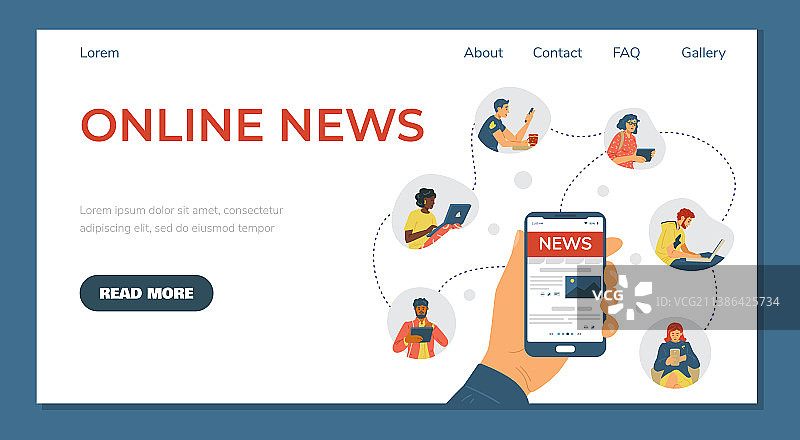 在线新闻频道网站banner界面图片素材