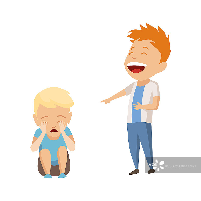 儿童欺凌或语言暴力图片素材