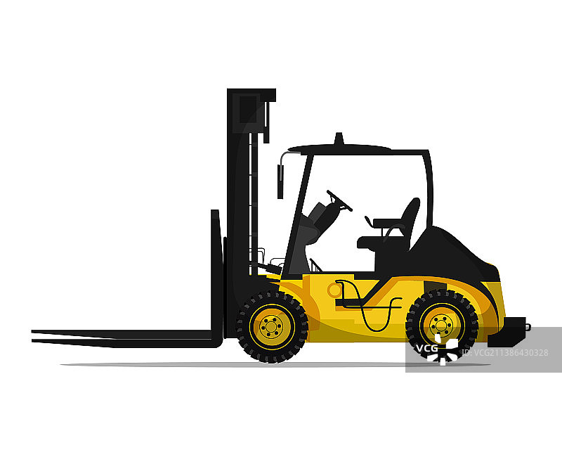 黄色重型机械塔吊车图片素材