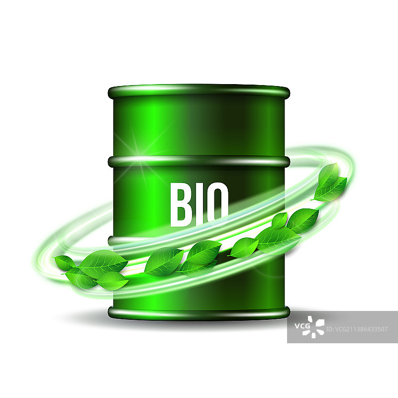 带有“bio”字样的绿色生物燃料桶图片素材