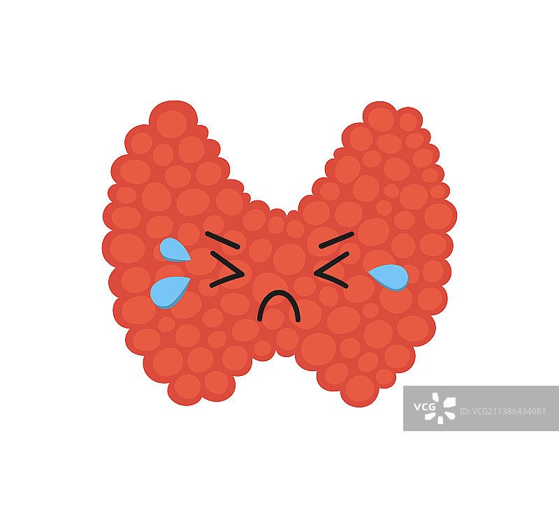 卡通不健康的甲状腺图片素材