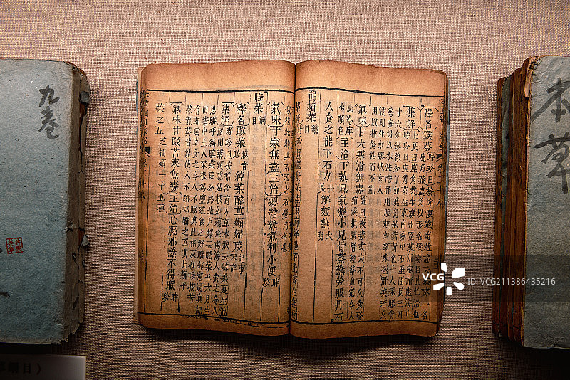古代医书本草纲目图片素材