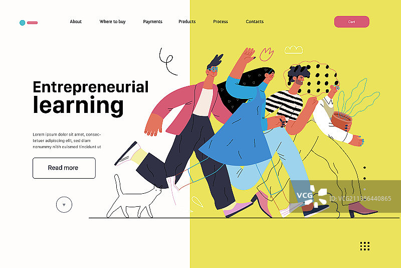 创业网站着陆页模板图片素材