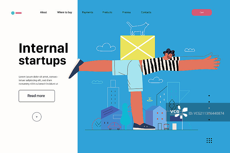 创业网站着陆页模板图片素材