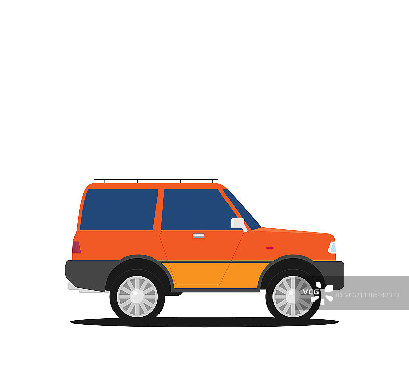 扁平风格的越野车图片素材