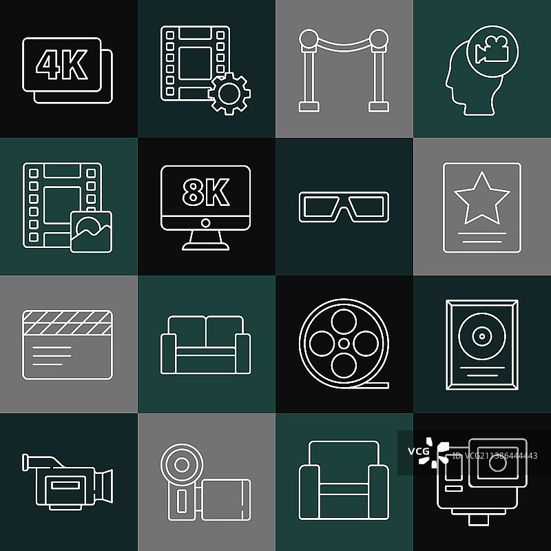 极限运动相机CD光盘奖杯线条图片素材