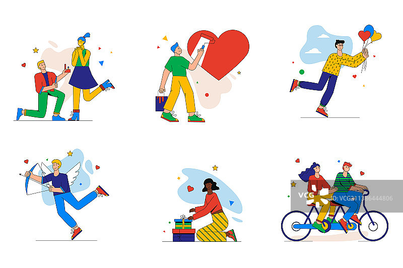 情人节迷你概念图标图片素材