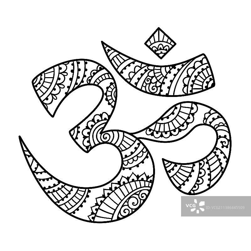 唵瑜伽Logo玄学艺术图片素材