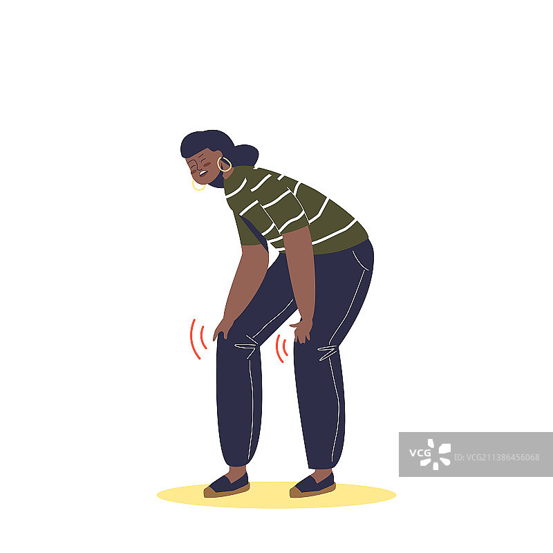 年轻女人膝盖疼痛图片素材