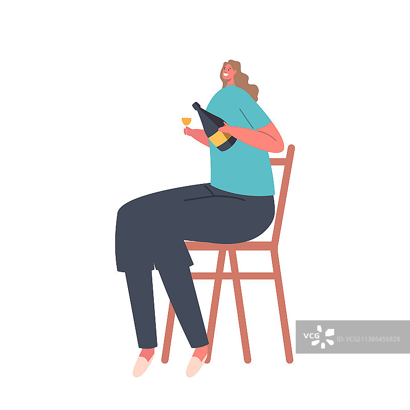 女人将酒精饮料倒入玻璃杯中图片素材