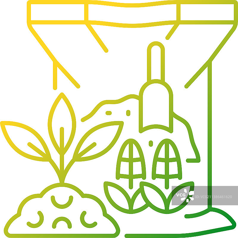 玉米蛋白粉渐变线性图标图片素材