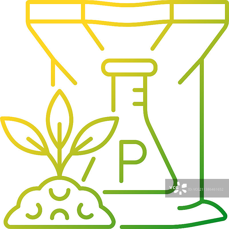 磷肥梯度线性图标图片素材