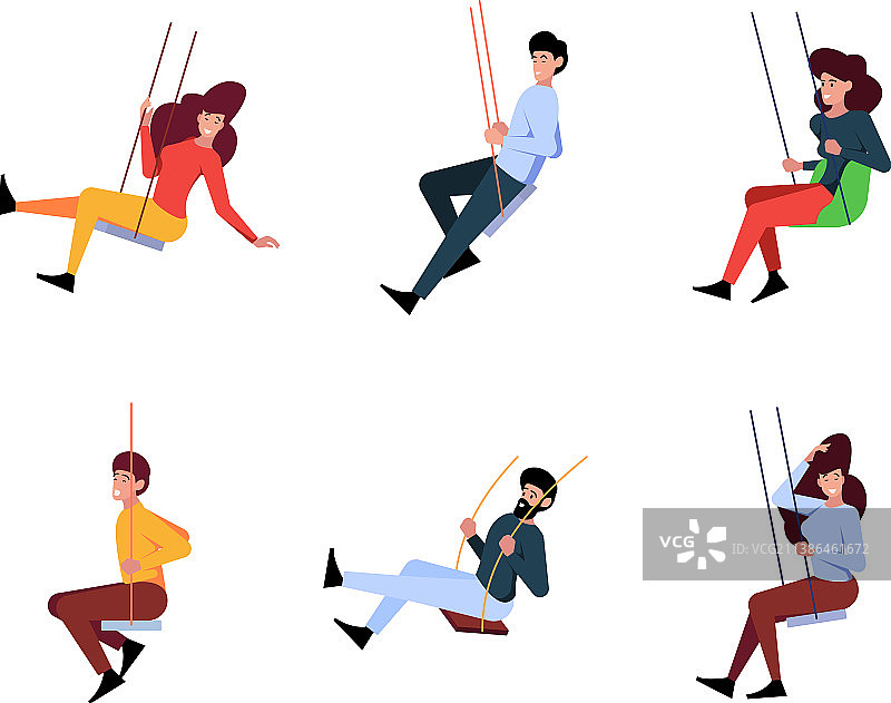 秋千人物与探险活动图片素材