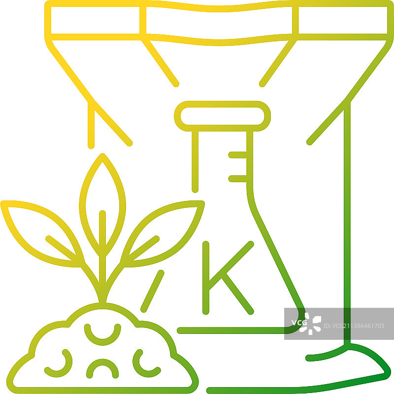 钾肥梯度线性图标图片素材