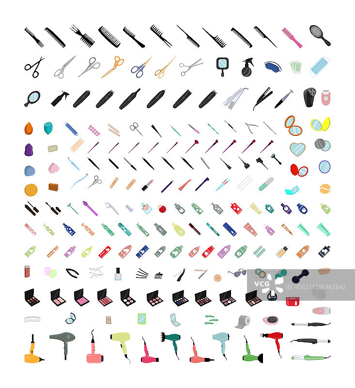 美容与健康工具合集图片素材