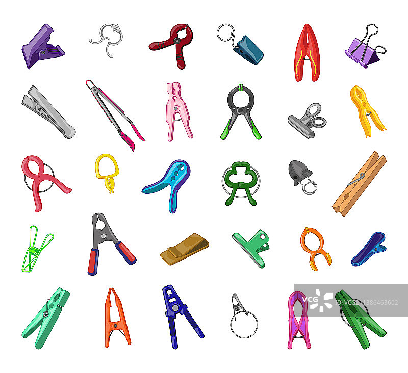 衣夹和别针套件图片素材