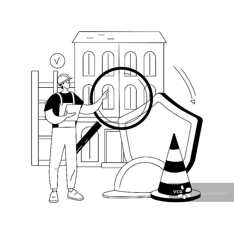 建筑安全抽象概念图片素材