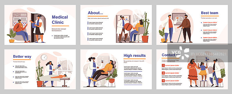 医疗诊所演示幻灯片概念图片素材