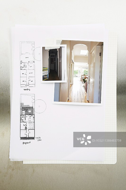 纸上的室内和楼层平面图照片图片素材