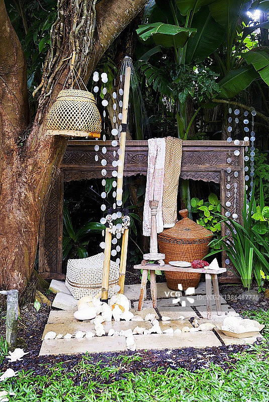 巴厘岛户外淋浴图片素材