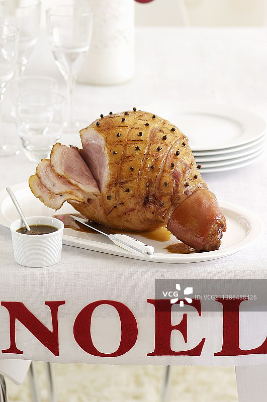 香料釉面火腿图片素材