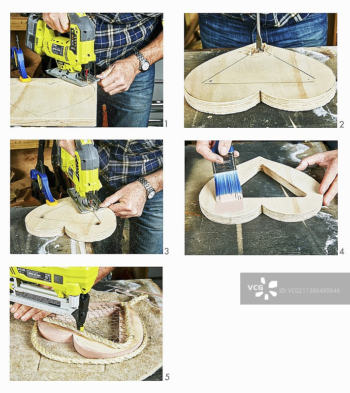 如何制作心形首饰架图片素材