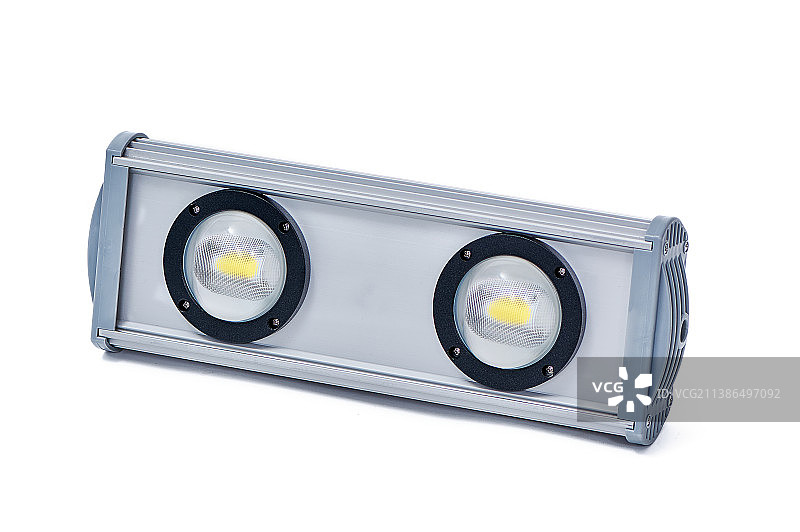 白色绝缘背景上的户外LED灯图片素材