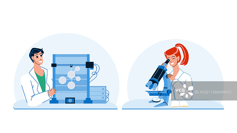 学生在实验室进行科学研究工作图片素材