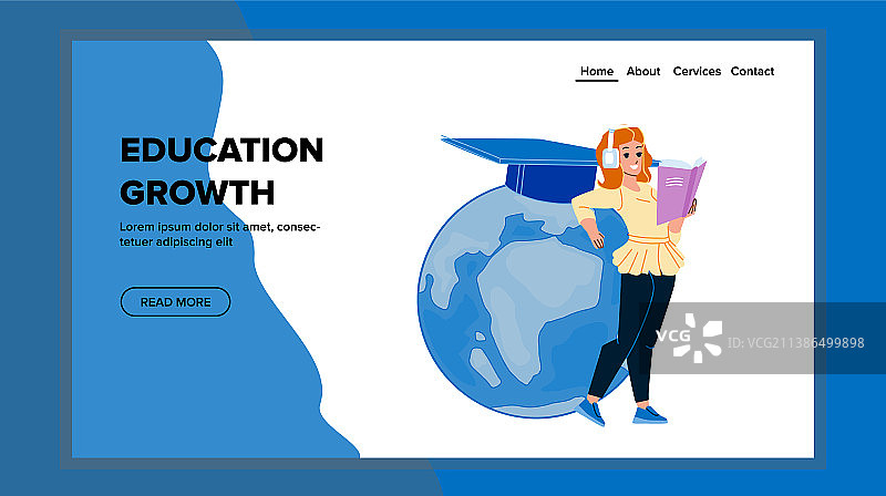 教育成长知识学生女孩图片素材