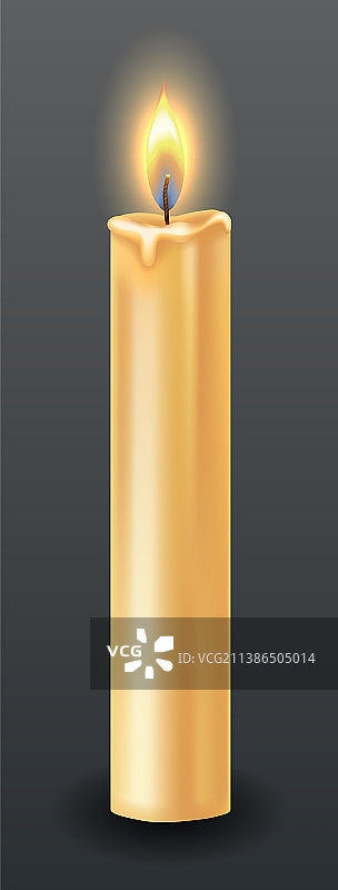 滴蜡或流蜡的燃烧蜡烛图片素材