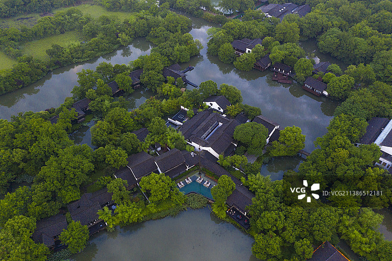 杭州·西溪湿地国家公园初夏晨曦图片素材