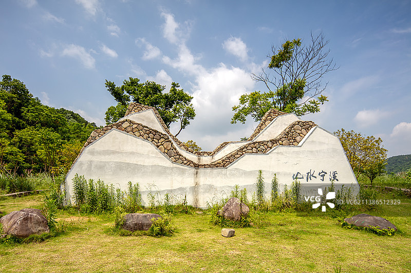 黄岩绿色生态中的山水宁溪图片素材