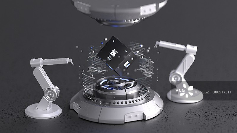 3D渲染氩元素科技感插图图片素材