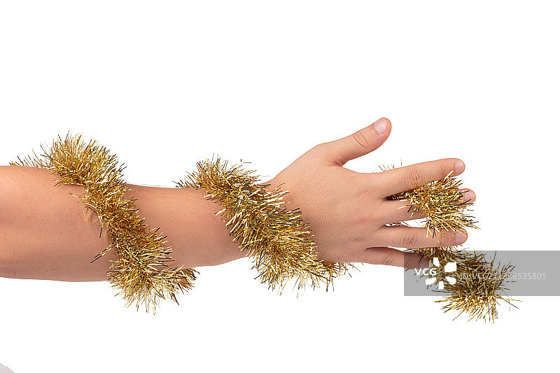 手臂缠绕着金属丝，摩尔多瓦图片素材