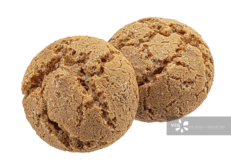 白色背景下的饼干特写图片素材