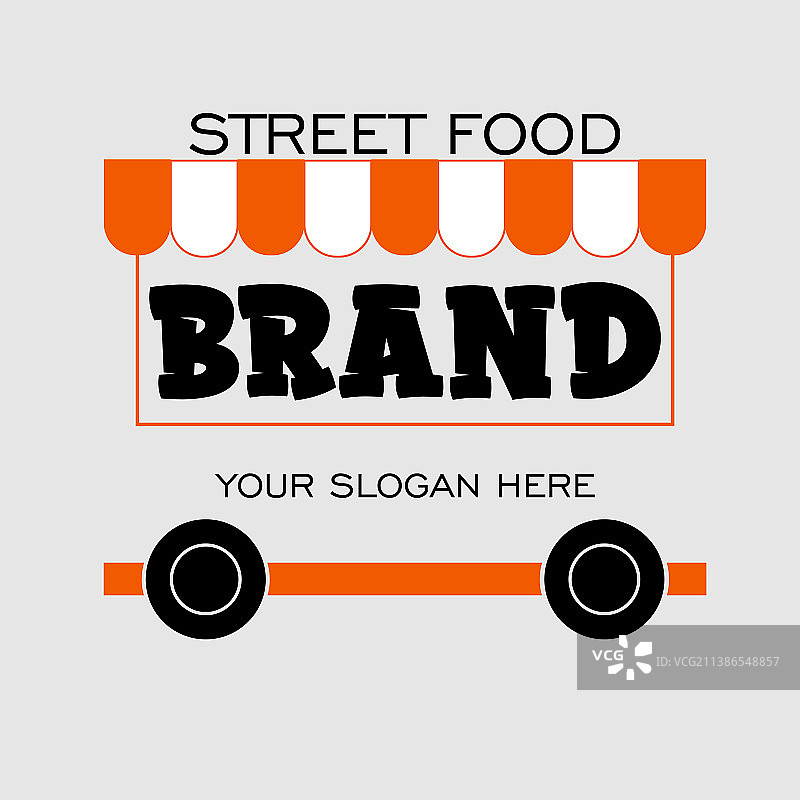彩色抽象极简街头食品Logo图片素材