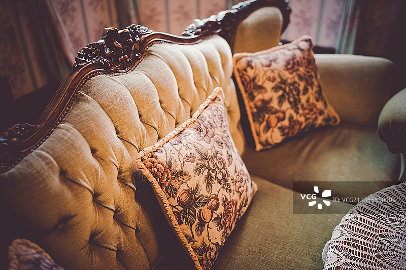 家中沙发高角度景观图片素材