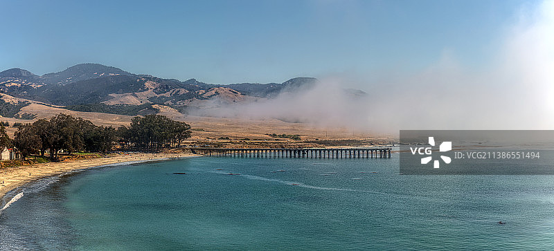 美国加利福尼亚州圣西米恩海景风光图片素材
