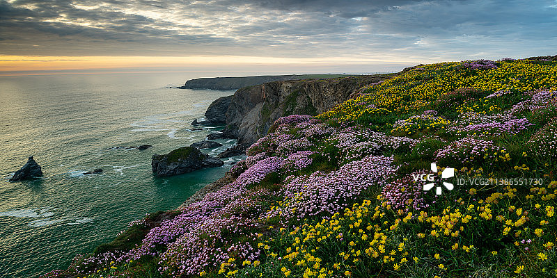 日落时分的海景，英国图片素材