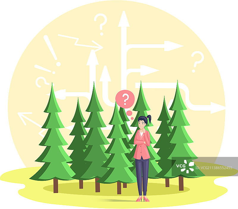 思考中的生态学家或女学生图片素材