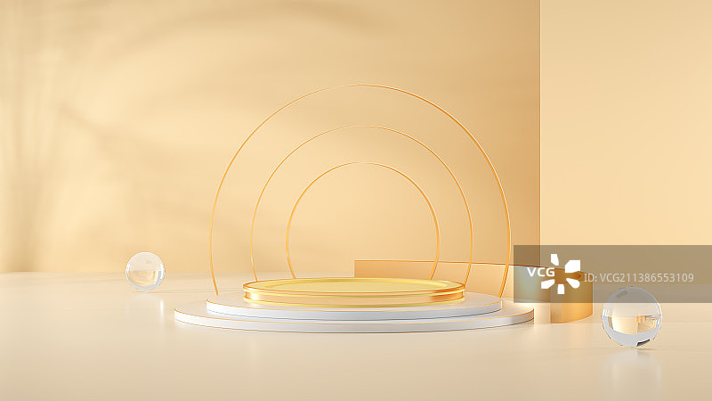大气光影金色创意展台图片素材