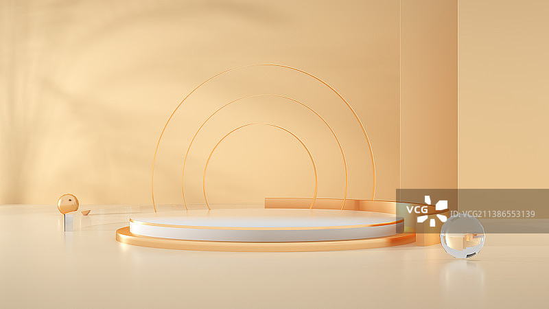 大气光影金色创意展台图片素材