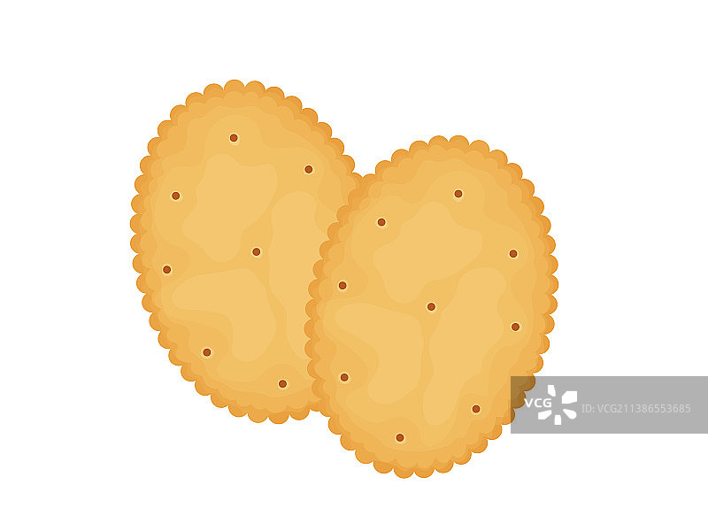 椭圆形饼干：两块食物饼干图片素材