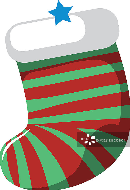 白色背景上的圣诞袜图片素材