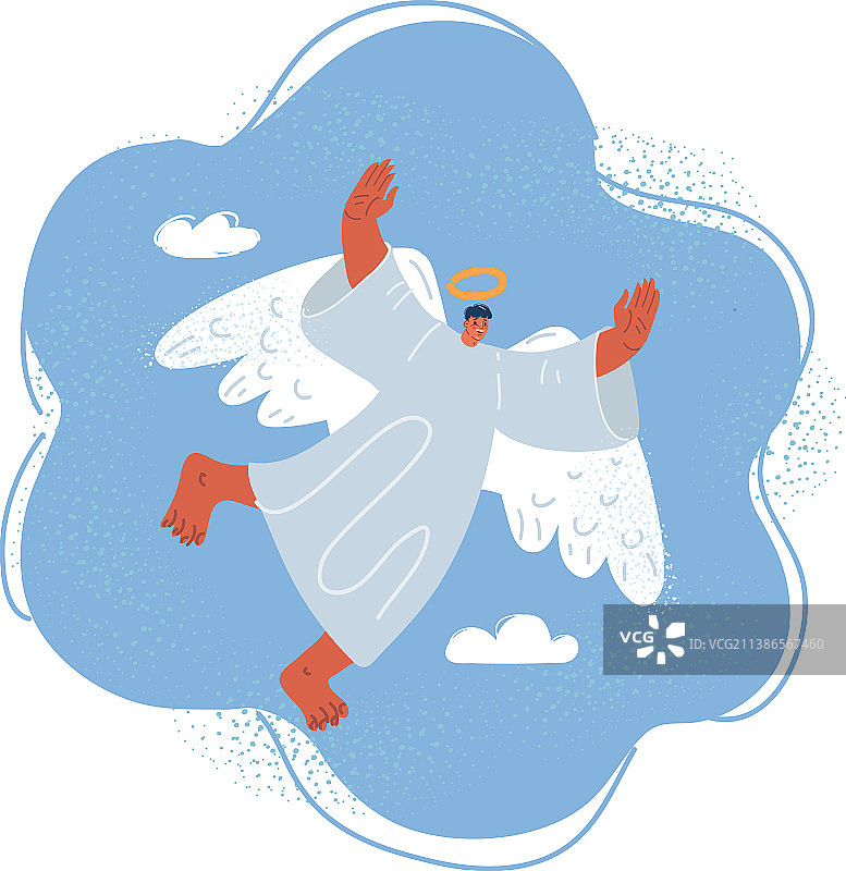 天空中的圣诞天使图片素材
