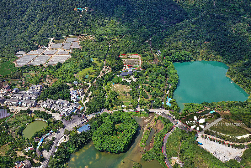广东省广州市增城区派潭镇白水寨风景名胜景区航拍图片素材